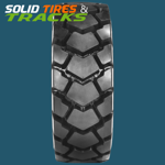 Set of 4 Solid Skid Steer Tires 12-16.5- Severe Duty