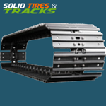 450mm Excavator Steel Tracks with Grouser Shoes x 39 links - Heavy Duty